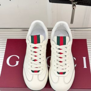 グッチ スニーカー スムースレザー ホワイト シェリーライン shoes380