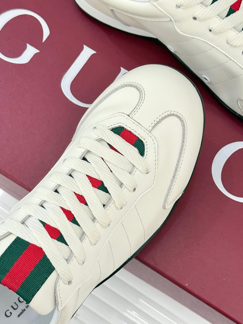 グッチ スニーカー スムースレザー ホワイト シェリーライン shoes380 - 画像 (7)