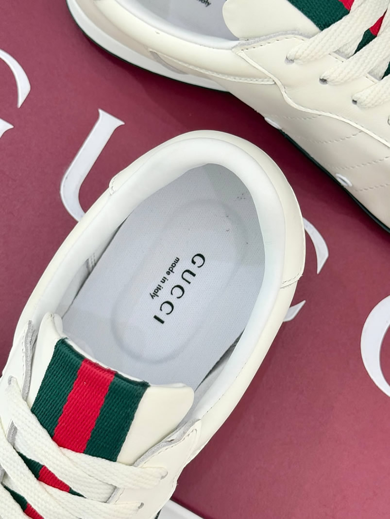 グッチ スニーカー スムースレザー ホワイト シェリーライン shoes380 - 画像 (8)