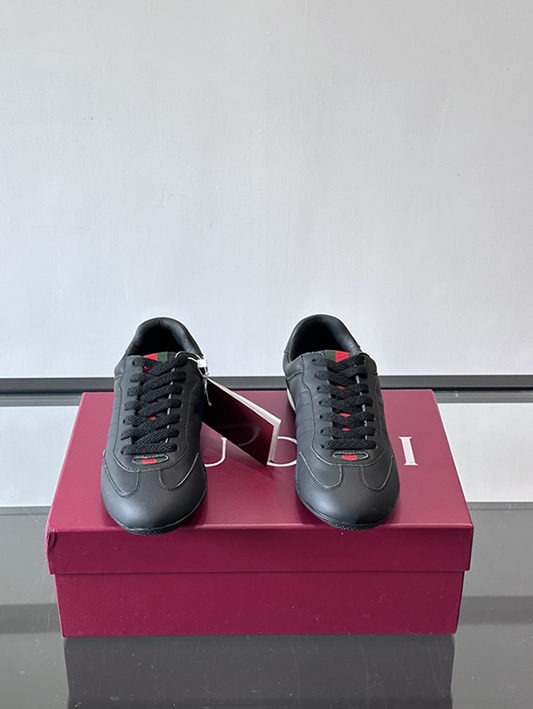 グッチ スニーカー スムースレザー ブラック shoes381 - 画像 (3)