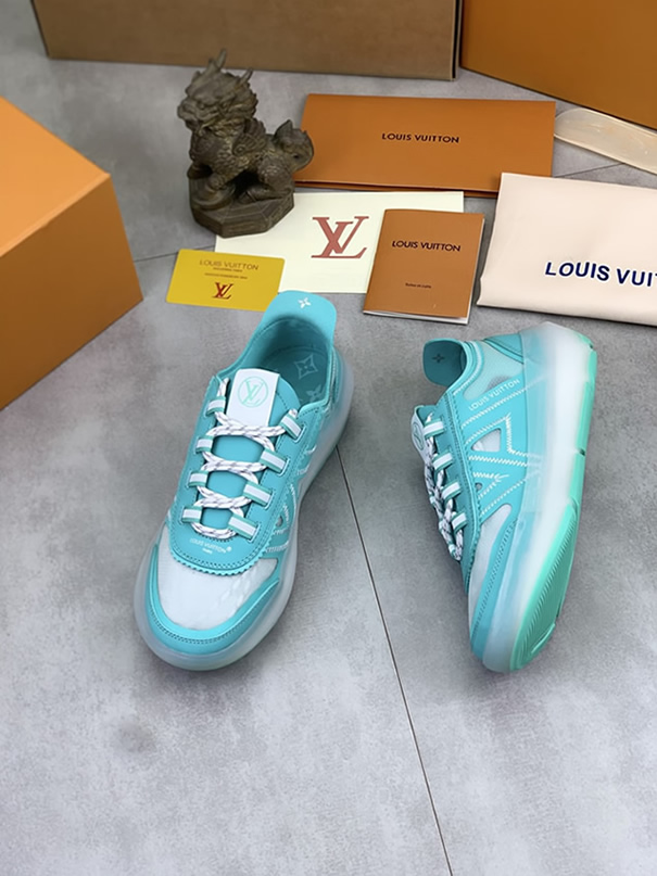 ルイヴィトン スニーカー メッシュ ターコイズブルー shoes383 - 画像 (3)