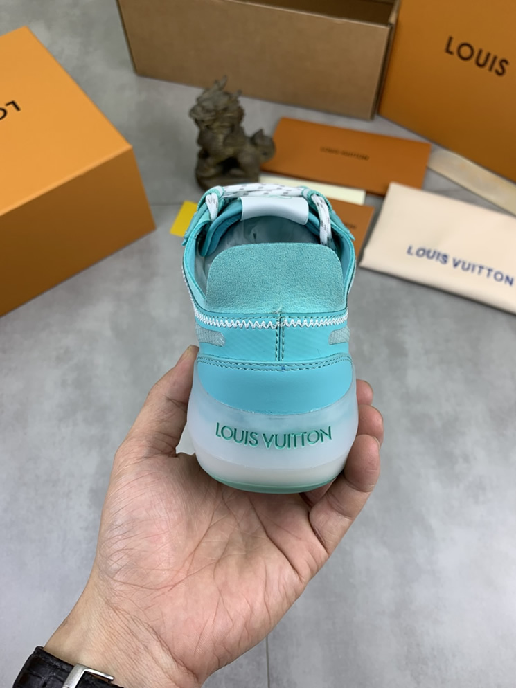 ルイヴィトン スニーカー メッシュ ターコイズブルー shoes383 - 画像 (8)
