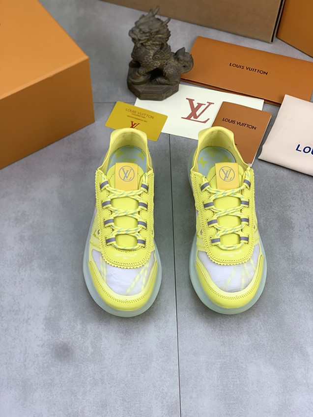 ルイヴィトン スニーカー メッシュ イエロー shoes384