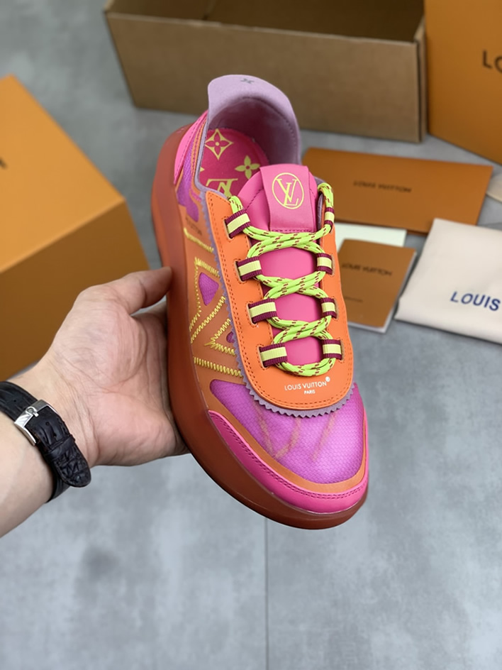 ルイヴィトン スニーカー メッシュ ピンクマルチ shoes385 - 画像 (2)