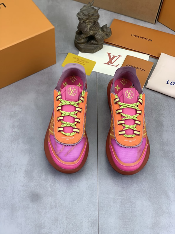 ルイヴィトン スニーカー メッシュ ピンクマルチ shoes385