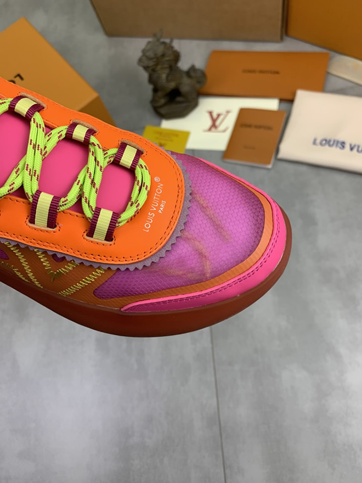 ルイヴィトン スニーカー メッシュ ピンクマルチ shoes385 - 画像 (5)