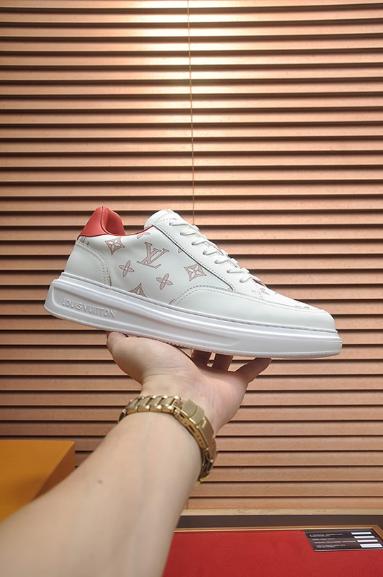 ルイヴィトン スニーカー モノグラム ホワイト レッド shoes394