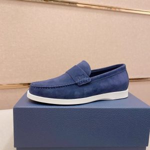 ディオール ローファー スエード モカシン ネイビー ホワイト shoes407