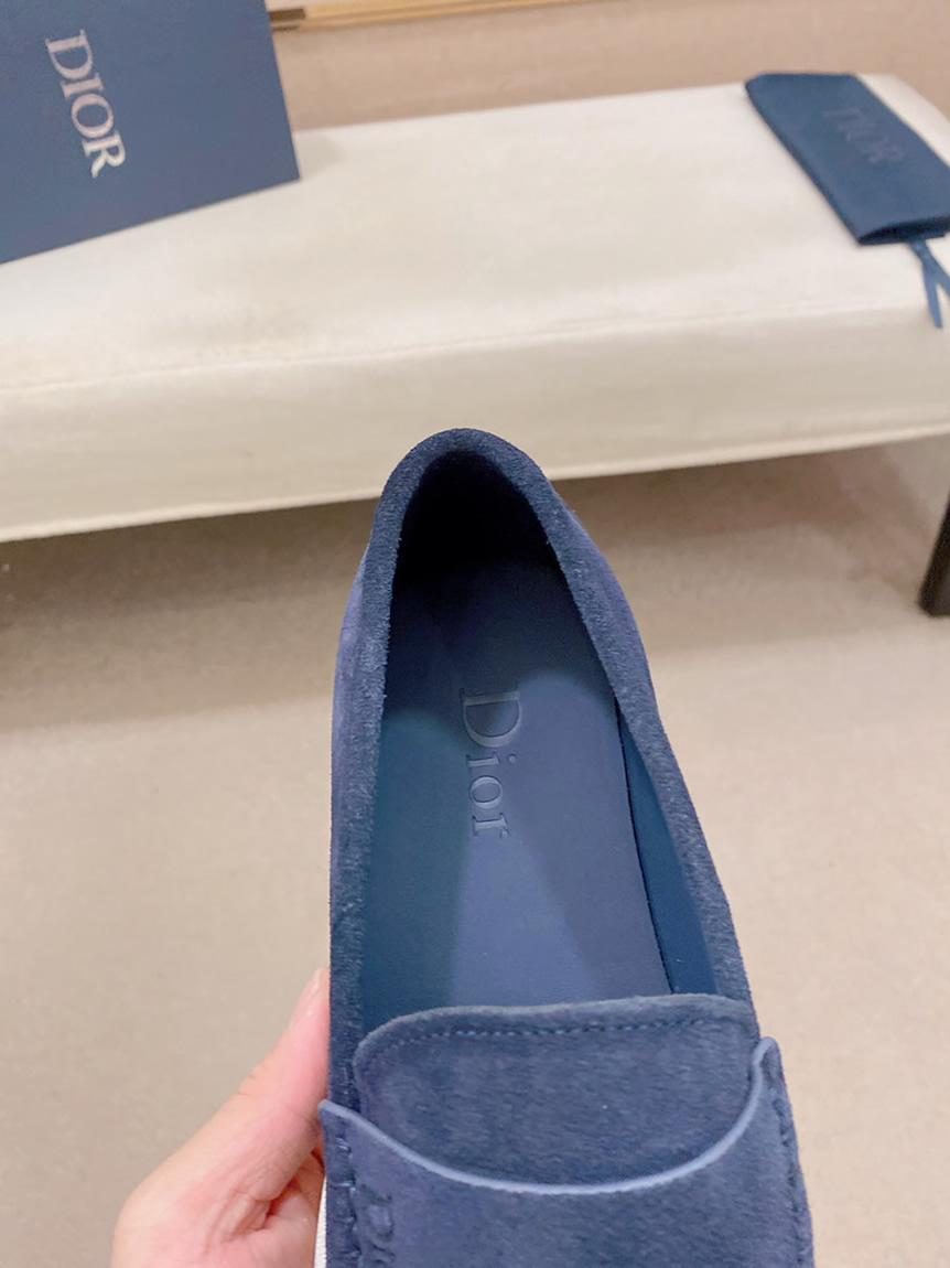 ディオール ローファー スエード モカシン ネイビー ホワイト shoes407 - 画像 (6)