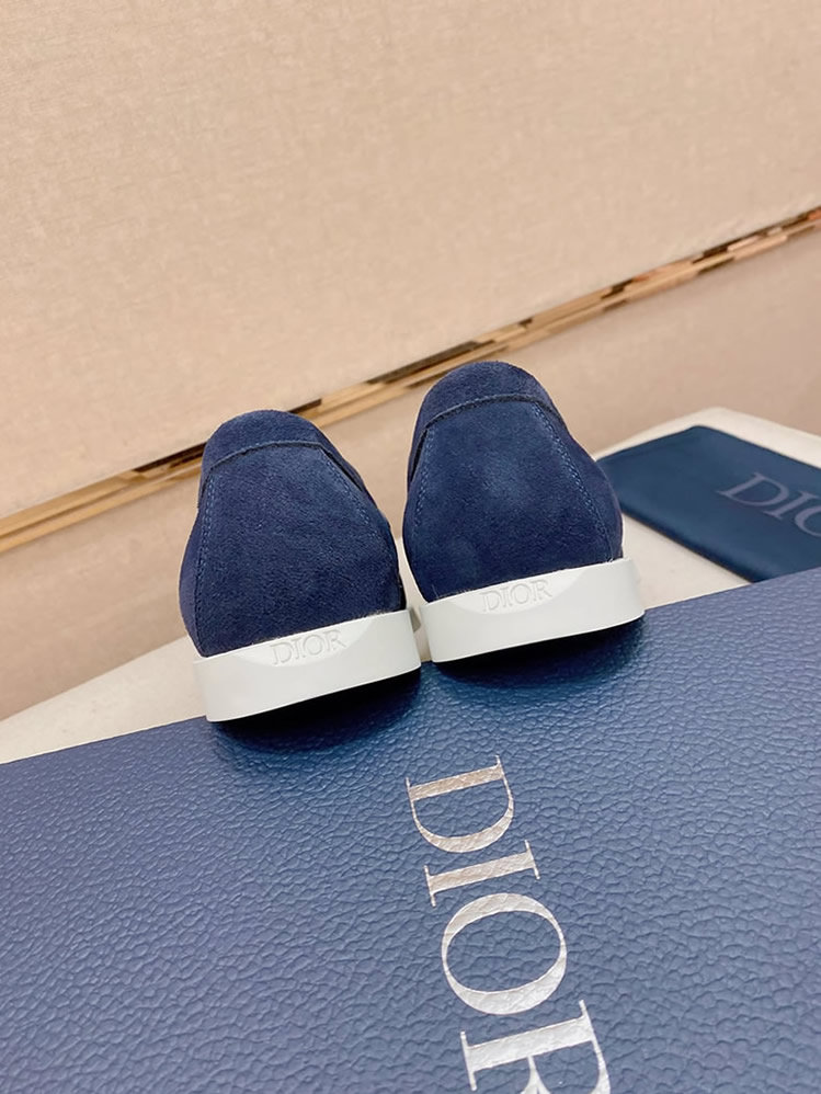 ディオール ローファー スエード モカシン ネイビー ホワイト shoes407 - 画像 (8)