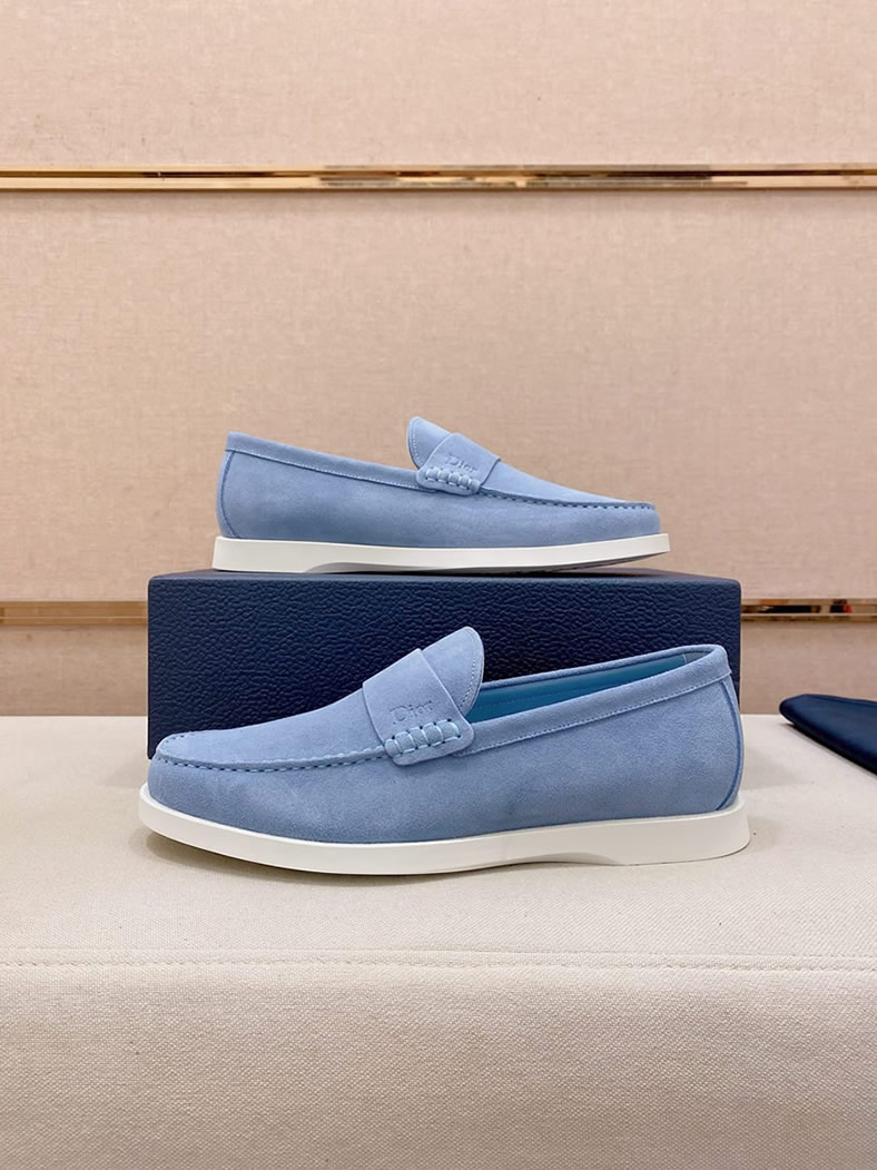 ディオール ローファー スエード モカシン グレー ホワイト shoes409 - 画像 (7)