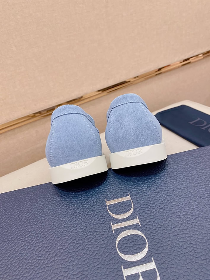 ディオール ローファー スエード モカシン グレー ホワイト shoes409 - 画像 (8)