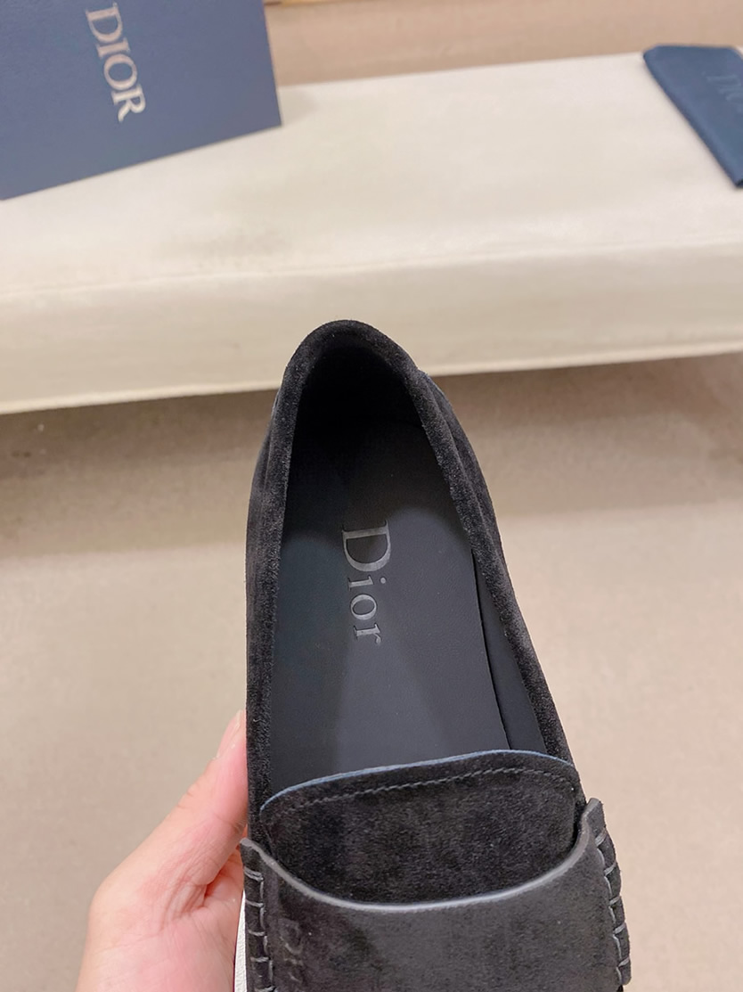 ディオール ローファー スエード モカシン ブラック ホワイト shoes410 - 画像 (6)