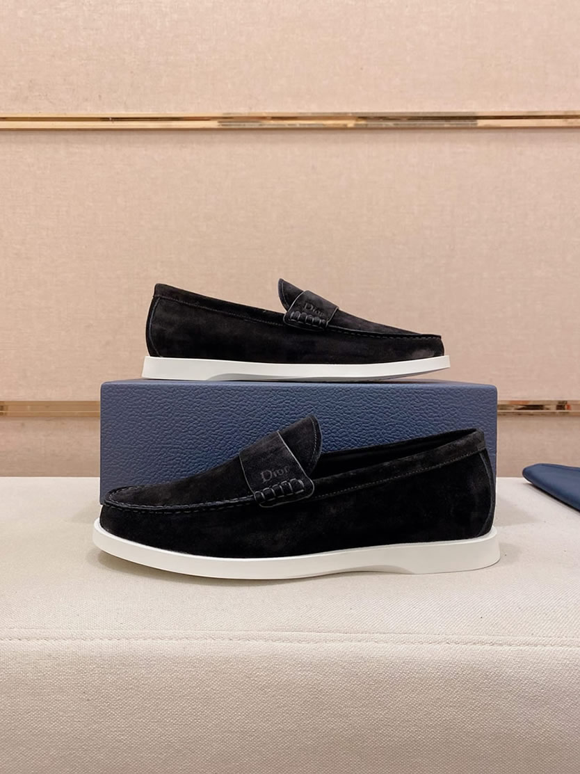 ディオール ローファー スエード モカシン ブラック ホワイト shoes410 - 画像 (7)