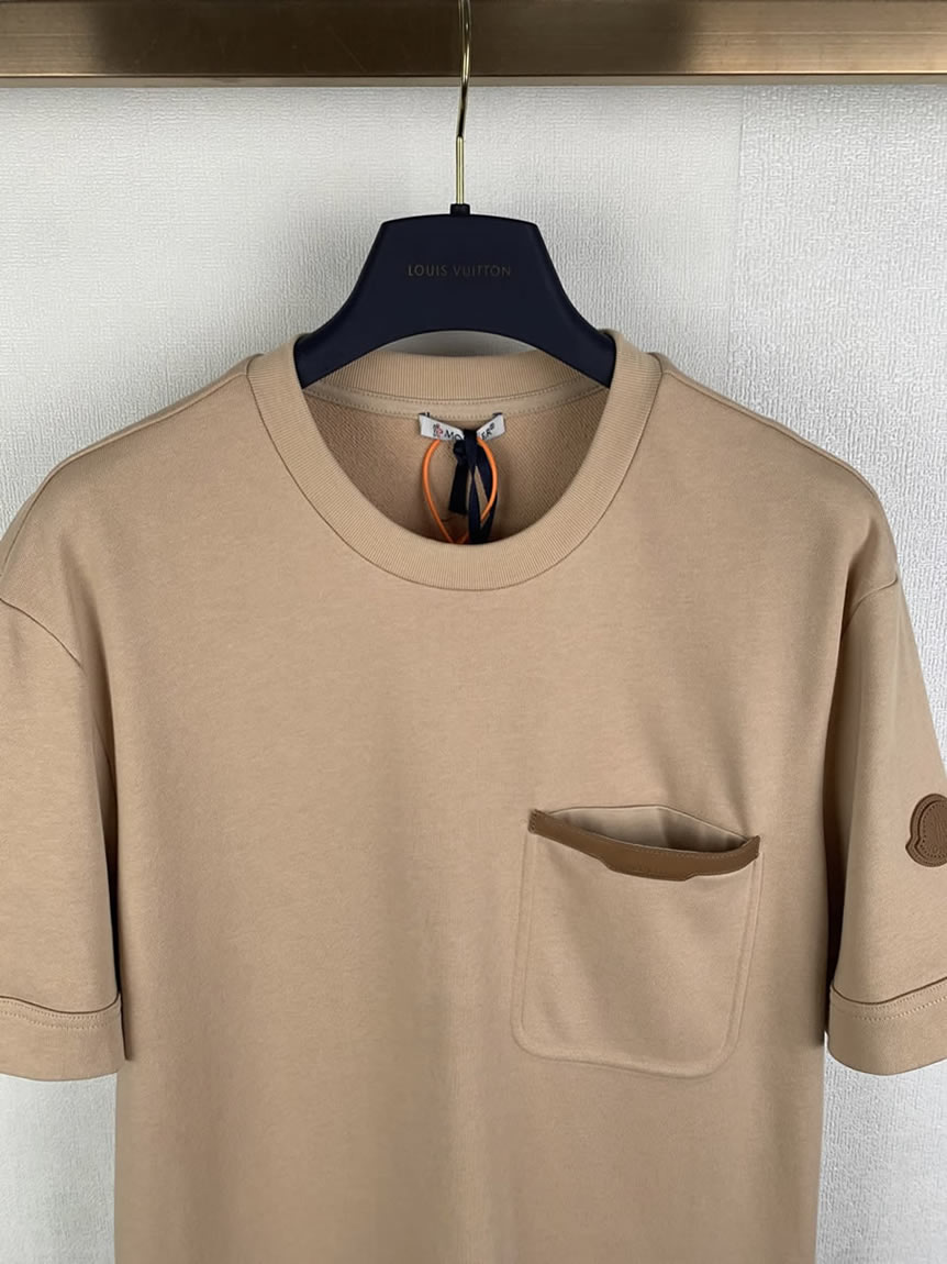 モンクレール Tシャツ ポケットTシャツ カーキ ベージュ FS316 - 画像 (2)