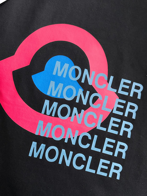 モンクレール Tシャツ プリントTシャツ ブラック マルチカラー FS316 - 画像 (5)