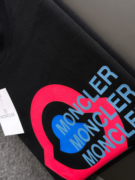 モンクレール Tシャツ プリントTシャツ ブラック マルチカラー FS316 - 画像 (6)