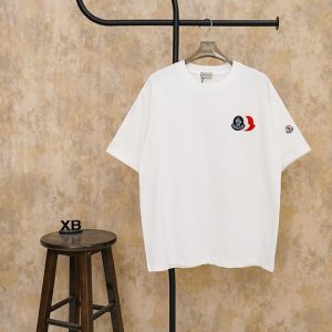 モンクレール Tシャツ プリントTシャツ ホワイト レッド ブラック FS318