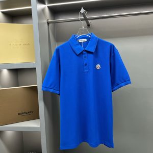 モンクレール ポロシャツ 半袖 鹿の子 ブルー FS322