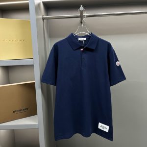 モンクレール ポロシャツ 半袖 鹿の子 ネイビー マルチカラー FS328