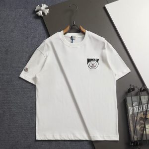 モンクレール Tシャツ 半袖 クルーネック ホワイト ブラック FS339