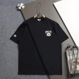 モンクレール Tシャツ 半袖 クルーネック ブラック FS340