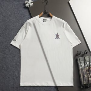 モンクレール Tシャツ 半袖 クルーネック ホワイト FS341
