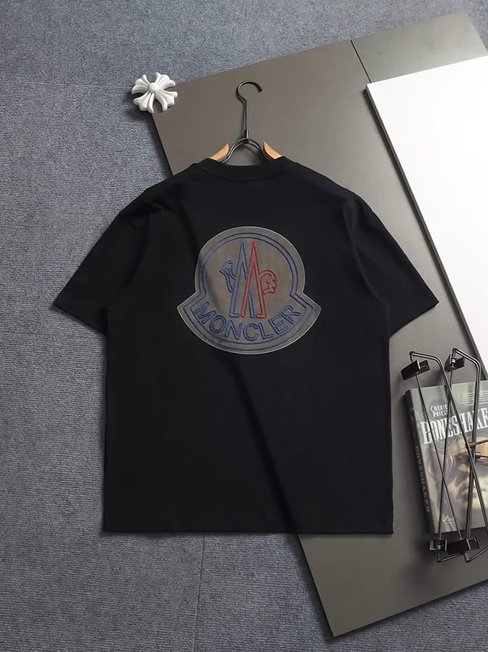 モンクレール Tシャツ 半袖 クルーネック ブラック FS342 - 画像 (10)