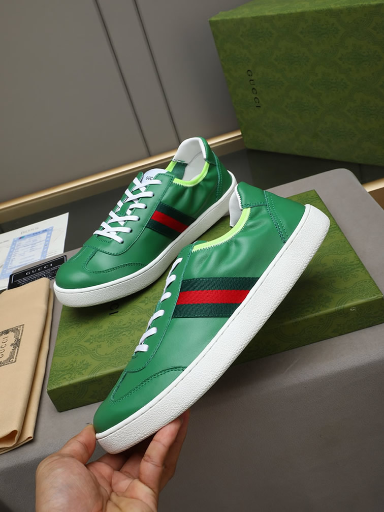 グッチ スニーカー エース ローカット グリーン shoes414 - 画像 (2)