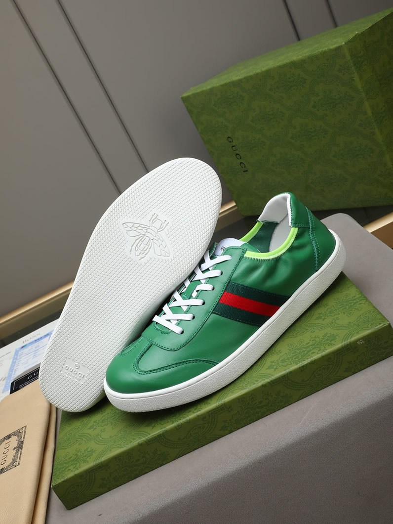 グッチ スニーカー エース ローカット グリーン shoes414 - 画像 (3)