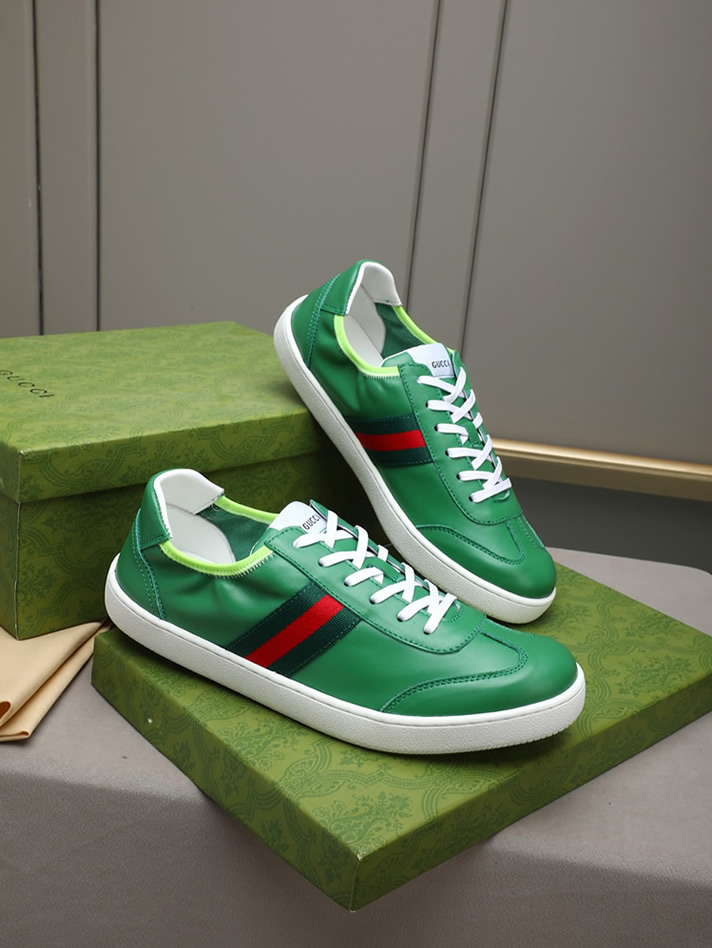グッチ スニーカー エース ローカット グリーン shoes414 - 画像 (4)