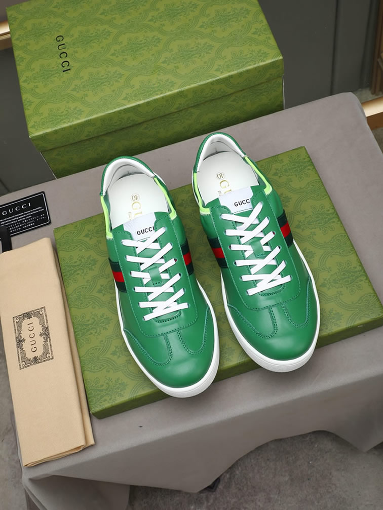 グッチ スニーカー エース ローカット グリーン shoes414 - 画像 (7)