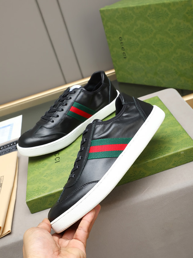グッチ スニーカー エース ローカット ブラック shoes415 - 画像 (2)
