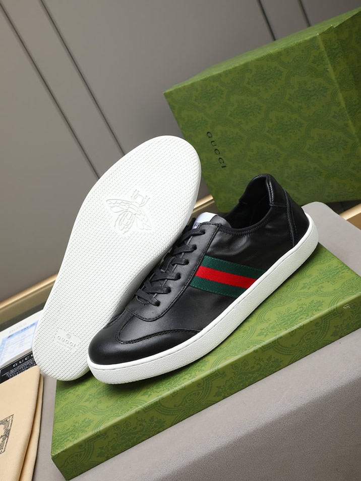 グッチ スニーカー エース ローカット ブラック shoes415 - 画像 (3)