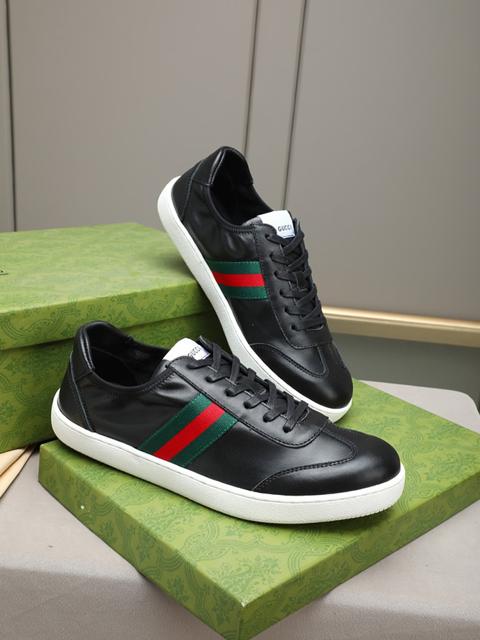 グッチ スニーカー エース ローカット ブラック shoes415 - 画像 (6)
