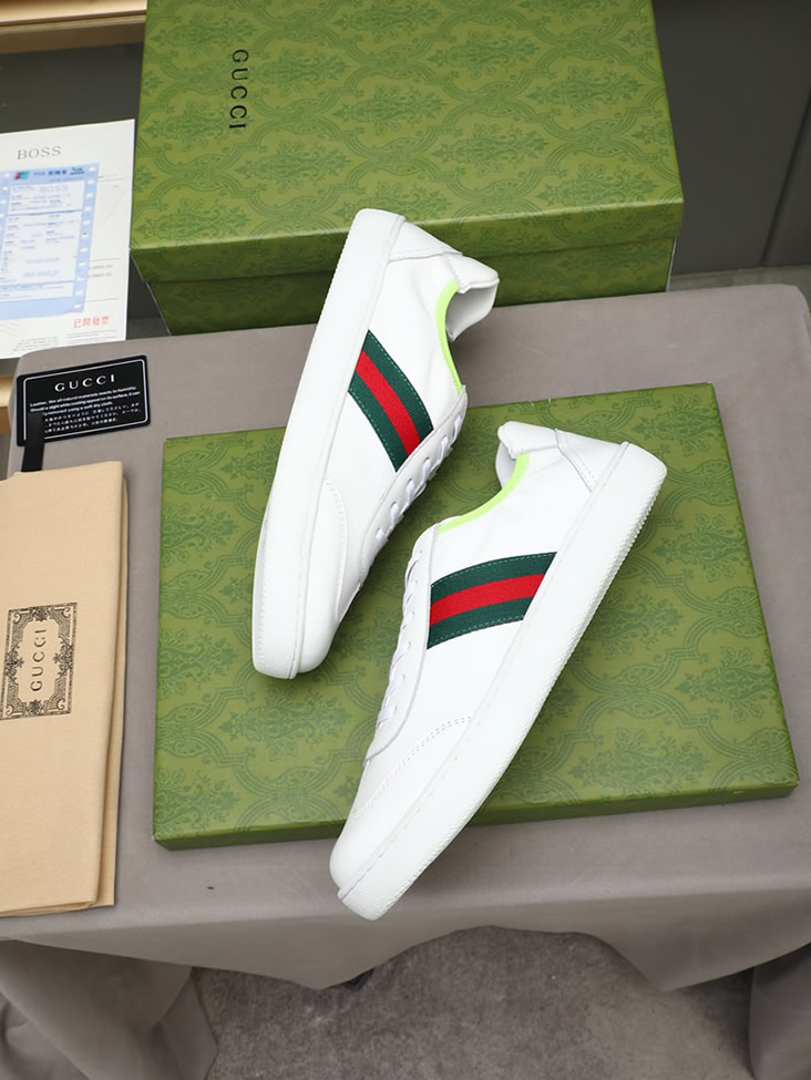 グッチ スニーカー エース ローカット ホワイト shoes416 - 画像 (6)
