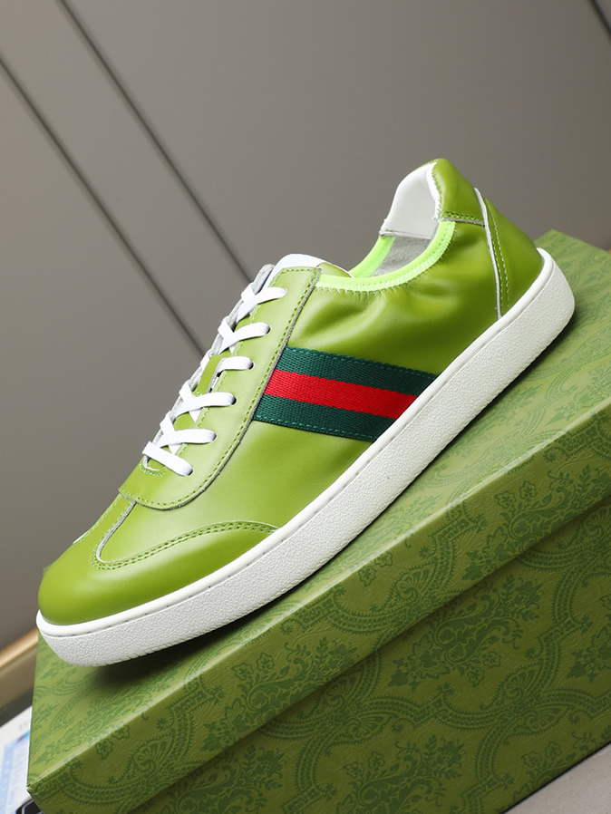 グッチ スニーカー エース ローカット ライトグリーン shoes417 - 画像 (5)