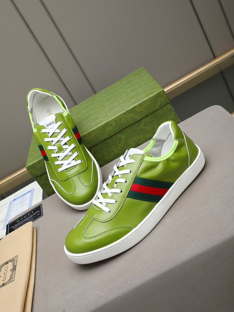 グッチ スニーカー エース ローカット ライトグリーン shoes417 - 画像 (8)