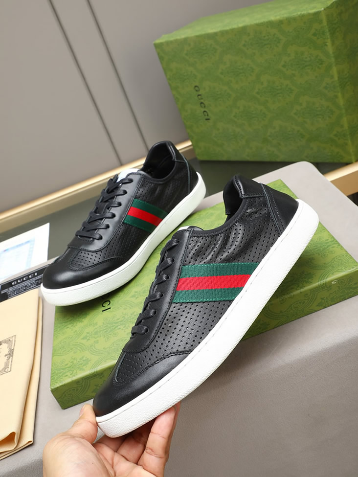 グッチ スニーカー エース ローカット ブラック shoes419 - 画像 (2)