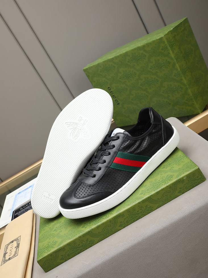 グッチ スニーカー エース ローカット ブラック shoes419 - 画像 (3)