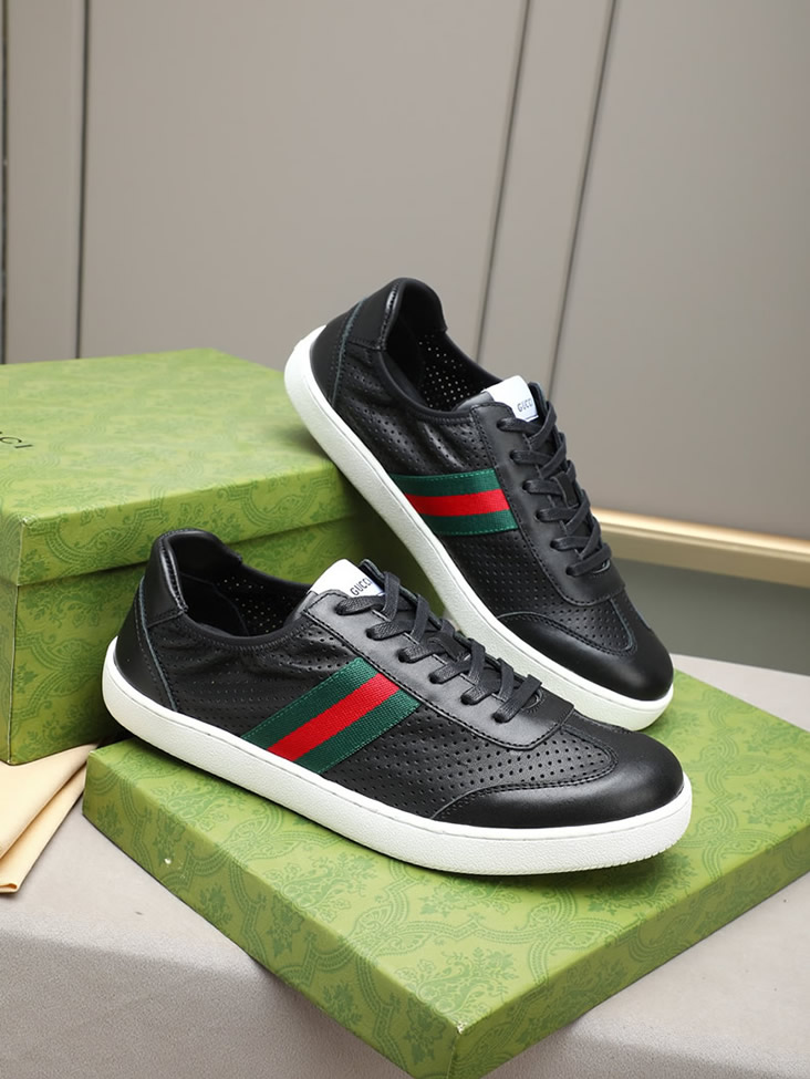 グッチ スニーカー エース ローカット ブラック shoes419 - 画像 (4)