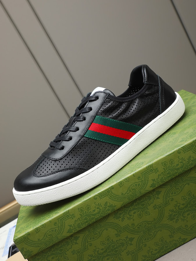 グッチ スニーカー エース ローカット ブラック shoes419 - 画像 (5)