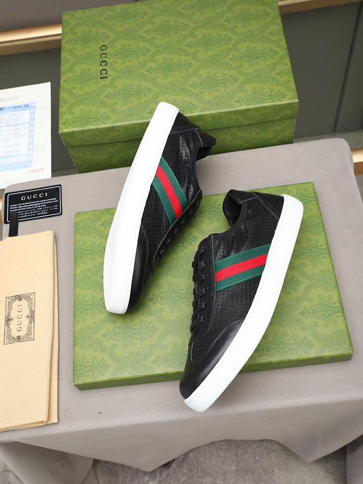 グッチ スニーカー エース ローカット ブラック shoes419 - 画像 (7)
