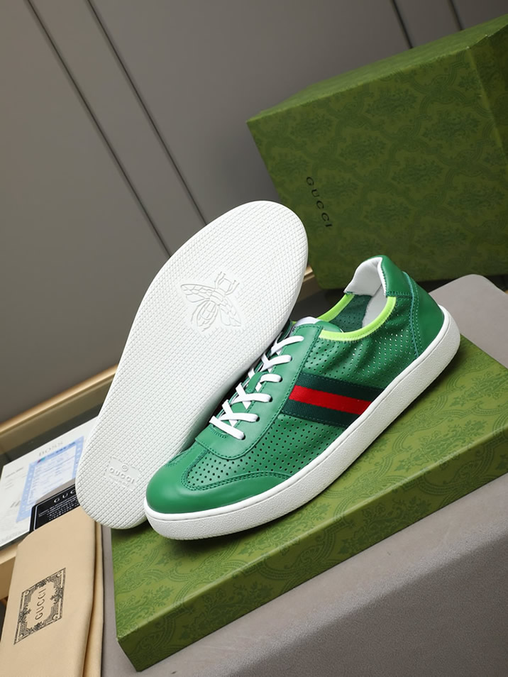 グッチ スニーカー エース ローカット グリーン shoes420 - 画像 (3)