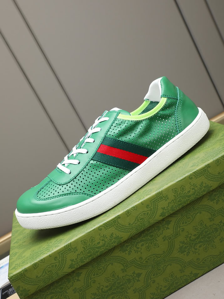 グッチ スニーカー エース ローカット グリーン shoes420 - 画像 (6)
