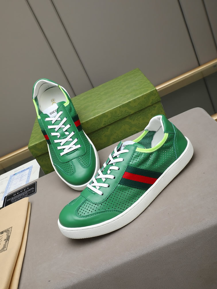 グッチ スニーカー エース ローカット グリーン shoes420 - 画像 (9)