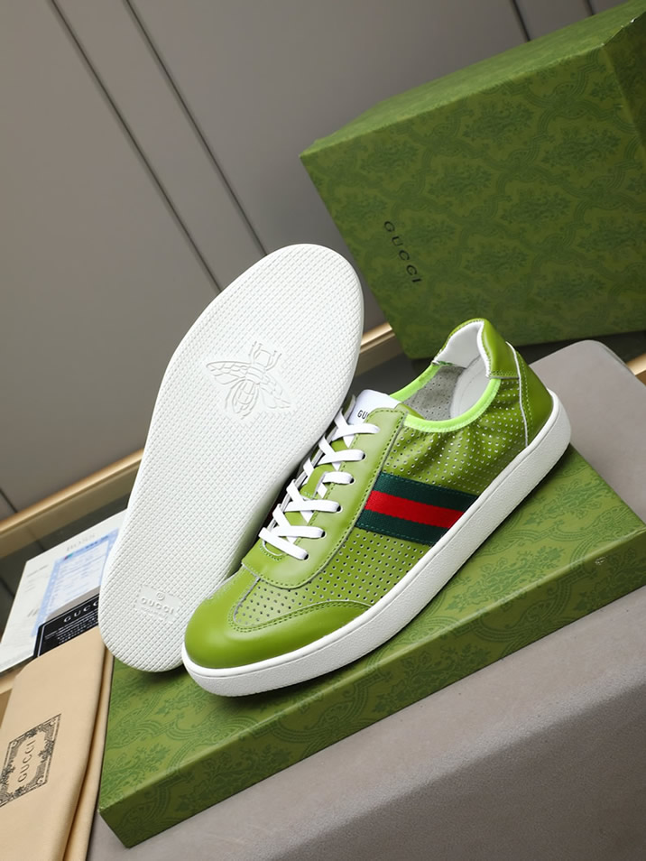 グッチ スニーカー エース ローカット ライトグリーン shoes421 - 画像 (3)