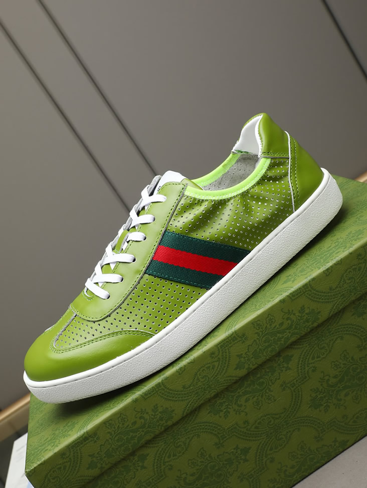 グッチ スニーカー エース ローカット ライトグリーン shoes421 - 画像 (5)