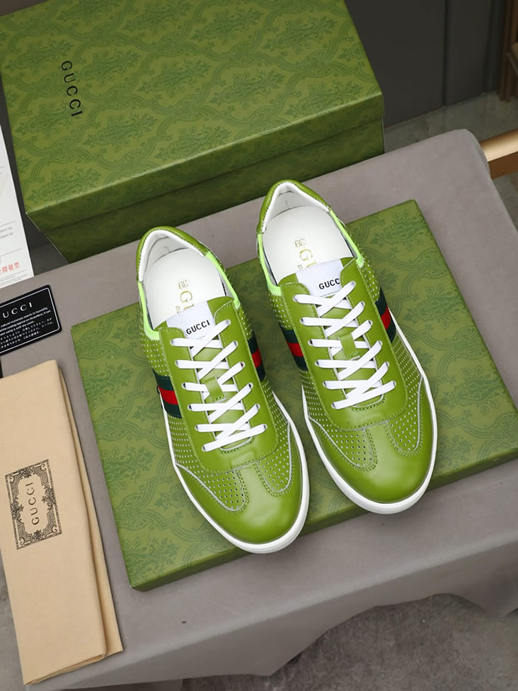 グッチ スニーカー エース ローカット ライトグリーン shoes421 - 画像 (7)