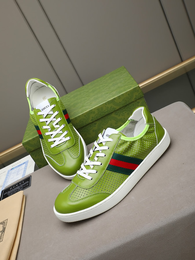 グッチ スニーカー エース ローカット ライトグリーン shoes421 - 画像 (8)